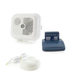 Care Call Smoke Alarm System with Pager and Vibrating Pillow Pad