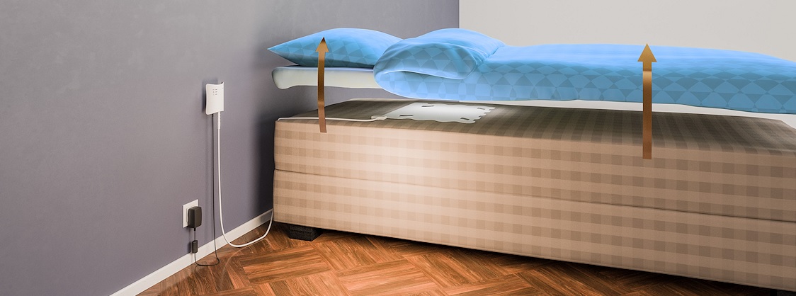 The Emfit Seizure Mat should be positioned beneath the patient's mattress