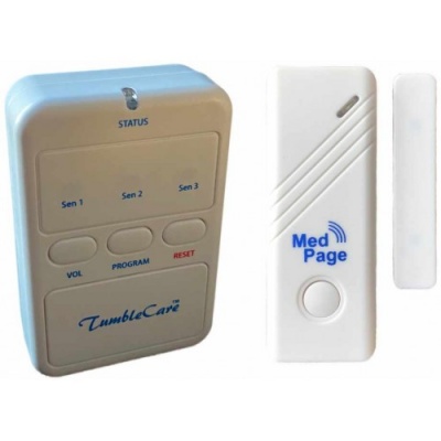 TumbleCare Wireless Door Alarm Transmitter with Radio Pager Alert