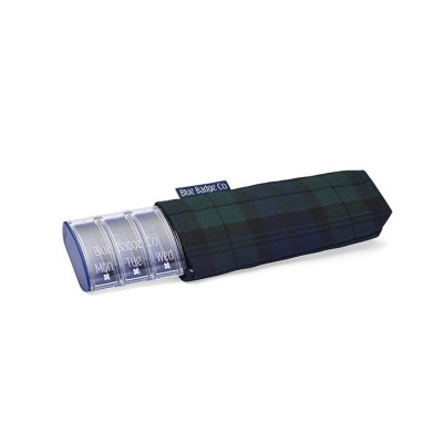 Blue Badge Company Weekly Pill Box and Blackwatch Tartan Carry Case