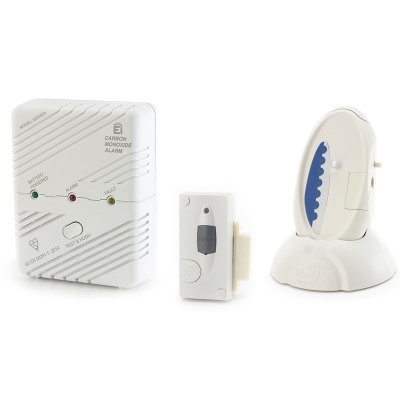 Care Call Carbon Monoxide and Magnetic Door Alarm System with Signwave