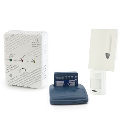 Care Call Carbon Monoxide and PIR Movement Monitor Alarm System with Pager
