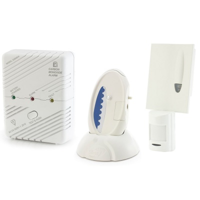 Care Call Carbon Monoxide and PIR Movement Monitor Alarm System with Signwave
