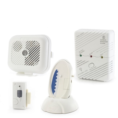 Care Call Smoke, Carbon Monoxide and Magnetic Door Alarm System with Signwave