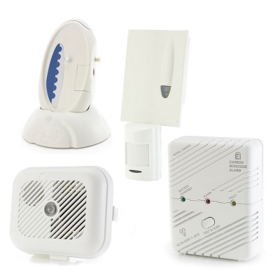 Care Call Smoke, Carbon Monoxide and PIR Movement Alarm System with Signwave