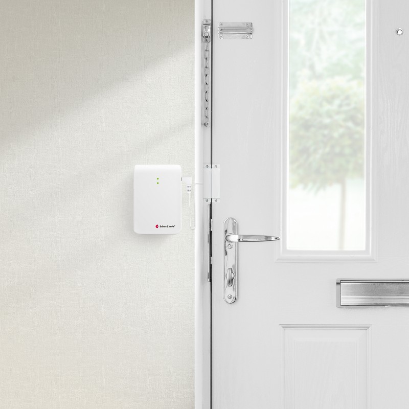 Bellman Magnetic Switch Being Used to Monitor the Back Door of A House