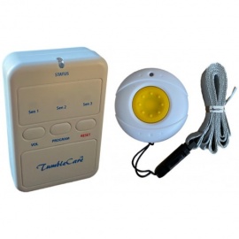 TumbleCare Waterproof Call Pendant with 3-Channel Caregiver Alarm Pager