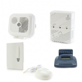 Silent Alert SA3000 Smoke, Carbon Monoxide and Sound Monitor Alarm Pack with Alarm Clock Charger