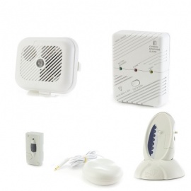 Silent Alert Signwave Smoke, Carbon Monoxide and Door Alarm Pack